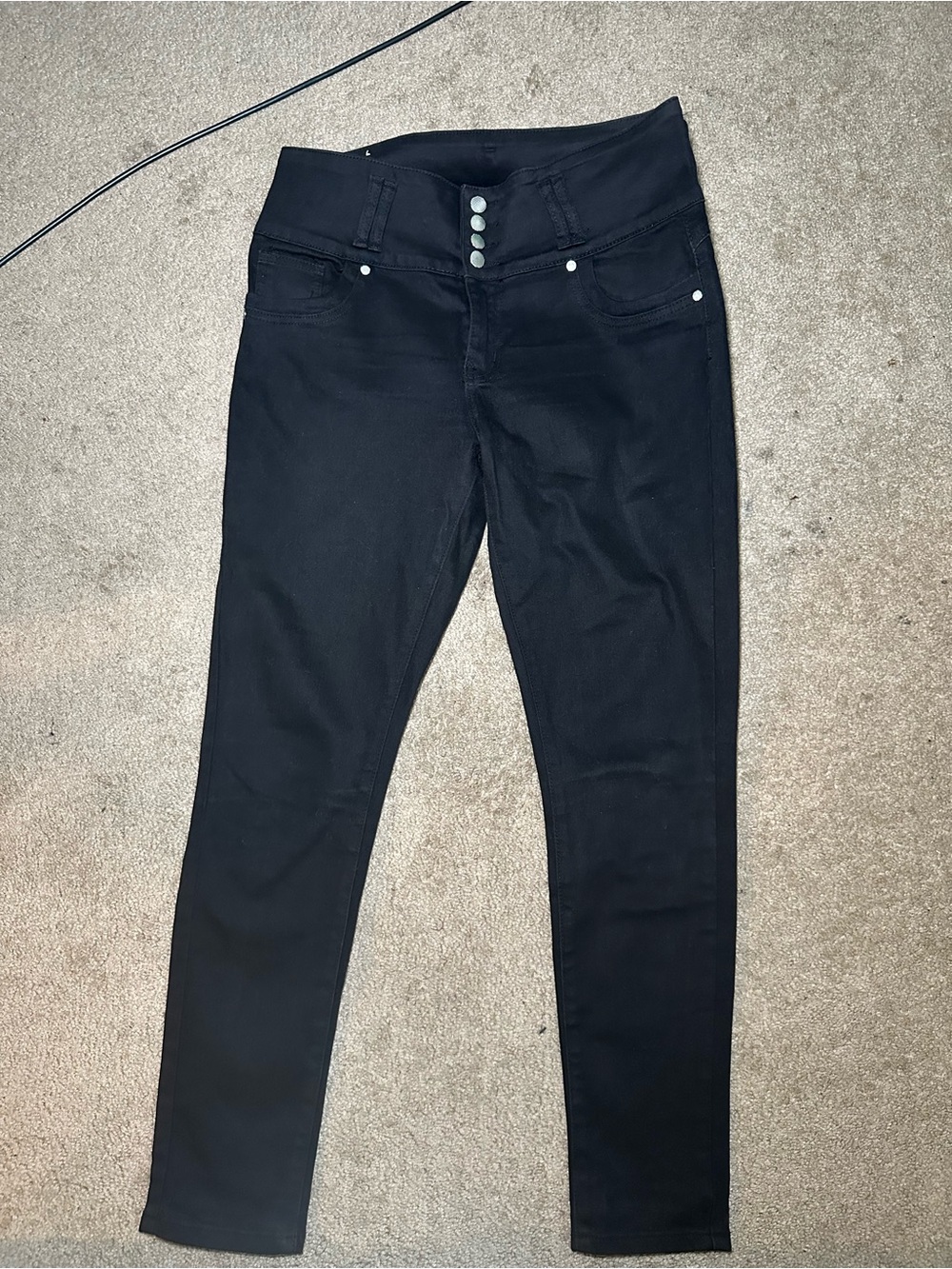 Women's Black High-Rise Skinny Jeans
